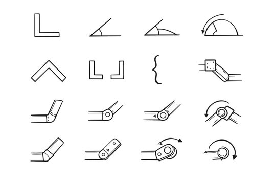 Geometric angle obtuse icon icons brace hinge corner right bracket joint vector