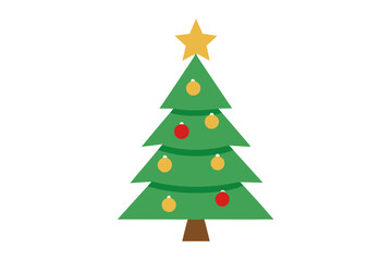 Christmas Desing tree white background 