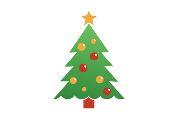 Obraz premium Christmas Desing tree white background 