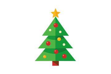 Obraz premium Christmas Desing tree white background 