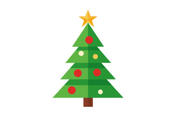 Christmas Desing tree white background 