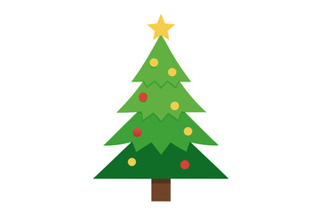 Obraz premium Christmas Desing tree white background 