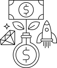  Financial Growth and Startup Investment Concept