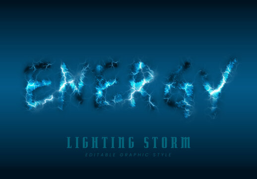Lightning Storm Shock Text Effect