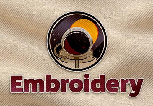 Embroidery Patch Effect Mockup