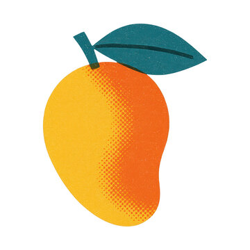 PNG Vibrant mango illustration design.