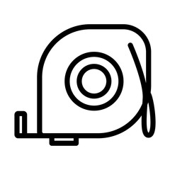 Steel Construction Tape Measure Icon