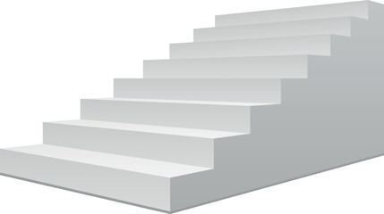 Up stairs white pedestal. Showcase render mockup