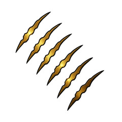 Gold Animal Claw Marks