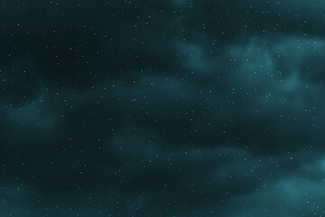 Fototapeta premium Stars in the night. Dark blue green galaxy space. Glowing stars in space. New Year, Christmas and Celebration background concept.