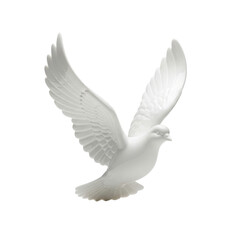 Fototapeta premium White porcelain dove flying