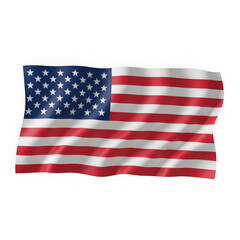 Fototapeta premium Waving american flag with stars and stripes