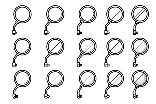 Contour stripe stem mirror surface icons shading icon patch vector slab bike