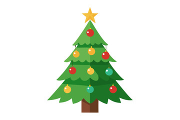 Christmas tree white background 