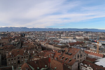 Fototapeta premium Aerial View over Geneva i Switzerland