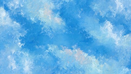 Obraz premium Abstract Blue Sky and Clouds Painting Texture