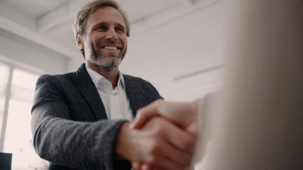Fototapeta premium Business handshake between colleagues