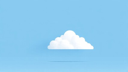 Cloud illustration on blue background