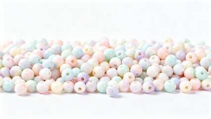 Pastel Bead Pattern on White Background for Creative and Craft Design