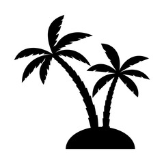 Palm tree island icon