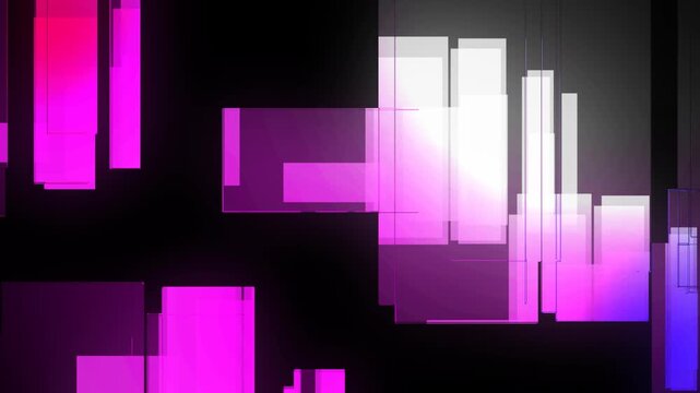 dynamic abstract composition of vibrant, overlapping geometric shapes in a modern style, conveying a sense of energy, innovation, and technological advancement