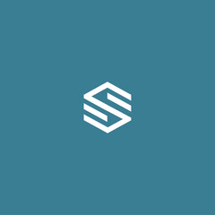 Letter S logo icon flat vector design