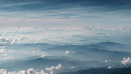 Fototapeta premium Mountain Range Aerial View