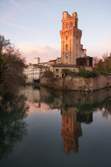 Obraz premium La Specola Astronomical Observatory at Sunset in Padua, Italy