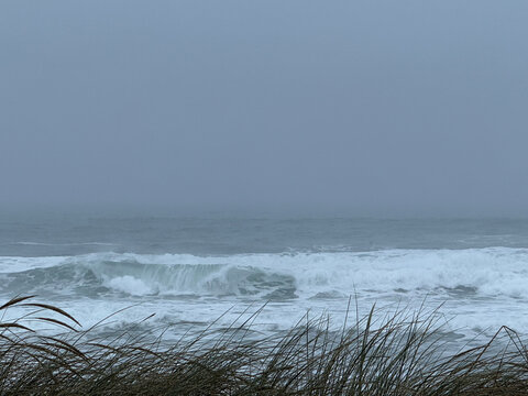 Rockaway Beach, OR, original iphone16 ProMax, Misty beach transitions smoothly (no horizon) jpg, 77.2M, 6000x4500px, 20x15in, 300dpi