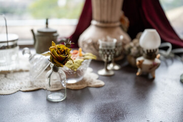 ガラスのアンティークな小物たち