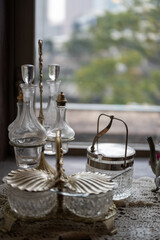 ガラスのアンティークな小物たち
