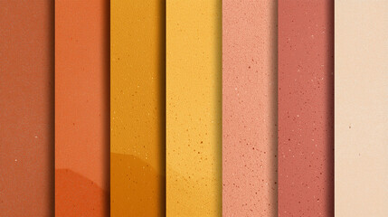 Harmony of Hues: A vibrant display of rectangular forms showcases an array of warm, inviting colors, each a unique testament to the beauty of shades, perfect for design and artistic projects.