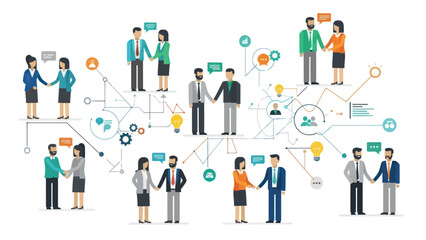 Business People Networking and Collaboration Concept.