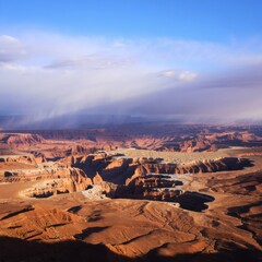 Majestic Canyon Landscape Under Dramatic Sky