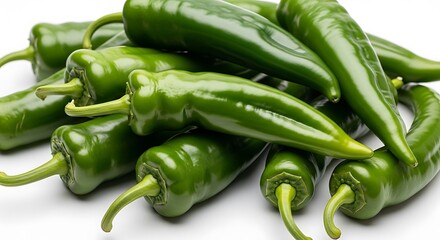 Fresh Green Jalapeno Peppers Isolated