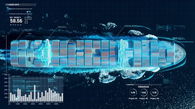 Smart technology concept with global logistics partnership Industrial Container Cargo freight ship, internet of things Concept of fast or instant shipping, Online goods orders worldwide