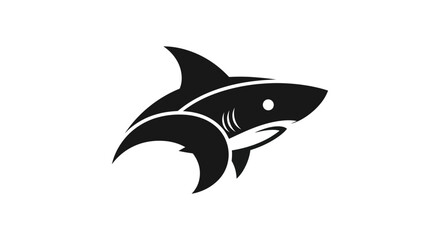 Obraz premium Black shark silhouette design