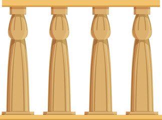 Naklejka premium Four pillars are shown in a row