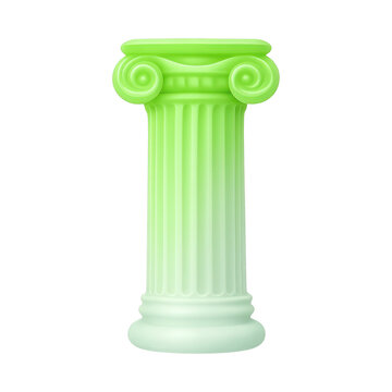 PNG Neon green classical column illustration.
