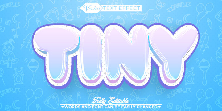  Tiny Small Cute Miniature Vector Fully Editable Smart Object Text Effect