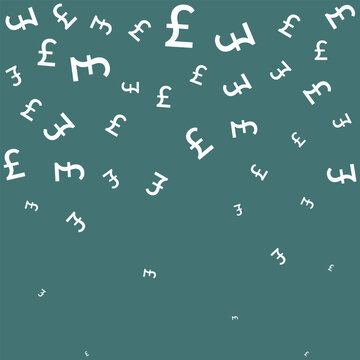Falling British Pound Sterling Green Pattern