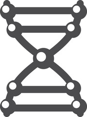 Fototapeta premium Helix biology sign. Dna chain black icon