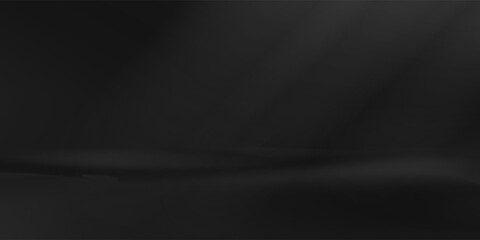 limbo black background. abstract dark gradient backdrop. color wall of studio, room, stand for product display or photo. modern banner with empty place for advertising text. vector illustration.