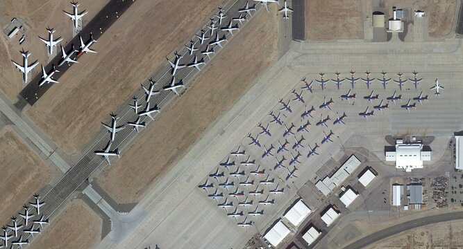 Victorville Aircraft Boneyard, California, USA &mdash; Aerial View