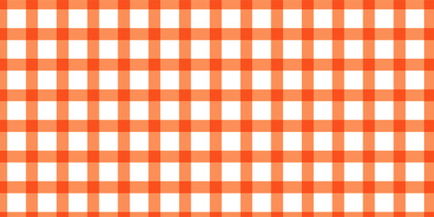 Orange gingham checkered pattern with soft overlapping stripes.Eps10