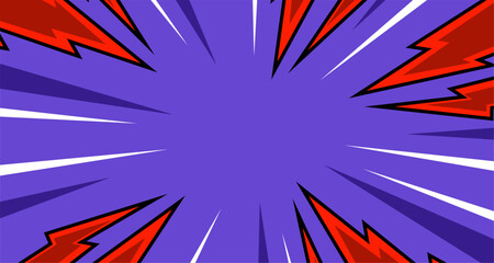 Colorful Pop Art Lightning Explosion Frame © fika