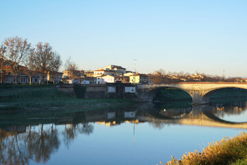 Obraz premium Landscape of the Arno River in Florence, Italy.