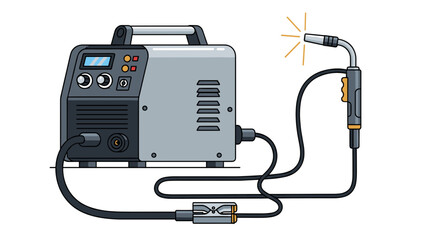 Welding Machine with Cables and Torch.