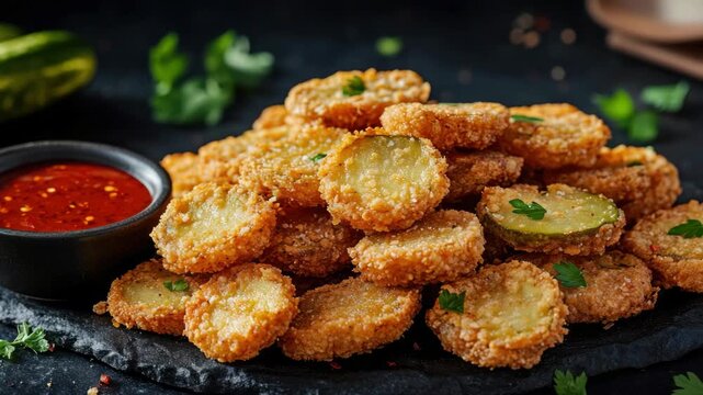 Delicious Battered and Fried Pickles