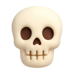 Obraz premium PNG Cute skull emoji illustration